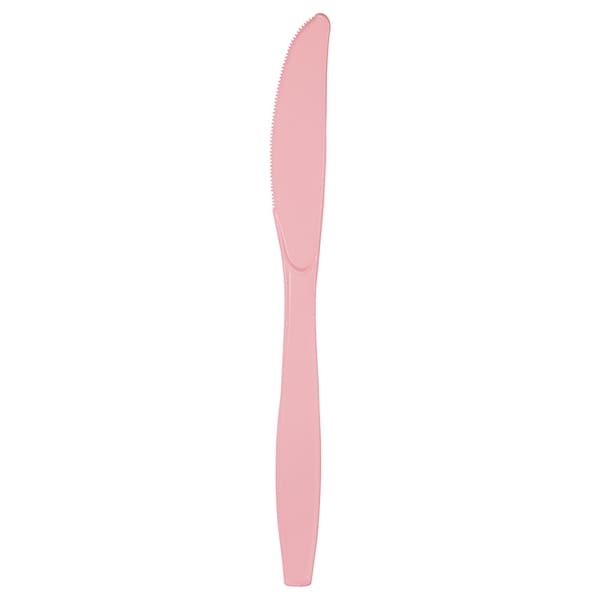 Touch Of Color Classic Pink Plastic Knives, 7.5", 288PK 010577 - main